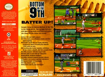 Bottom of the 9th (USA) box cover back